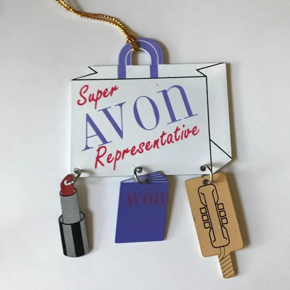 Vintage AVON Super Representative Christmas Ornament